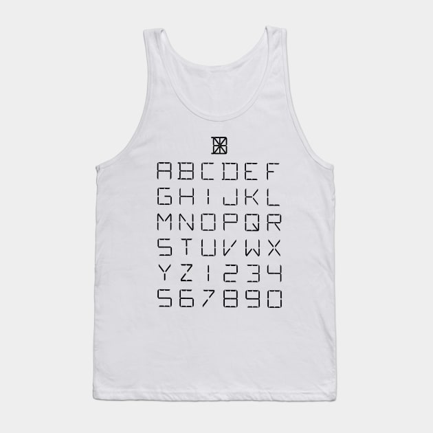 Font of Characters Vintage Patent Hand Drawing Tank Top by TheYoungDesigns